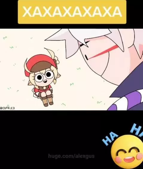 Genshin Impact characters Klee and Itto reacting to a burger-shaped bomb explosion in a desert.