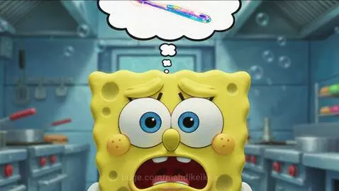 SpongeBob’s AI Toothbrush Adventure by mahdikeikha