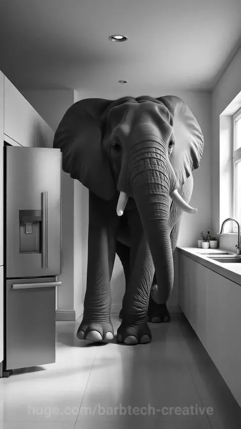 Elephant of surprise by barbtech-creative