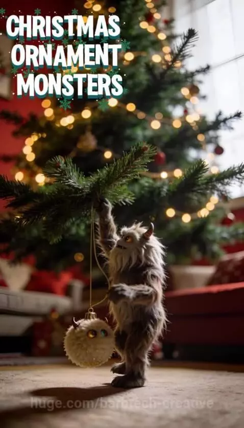 Christmas ornament monsters by barbtech-creative