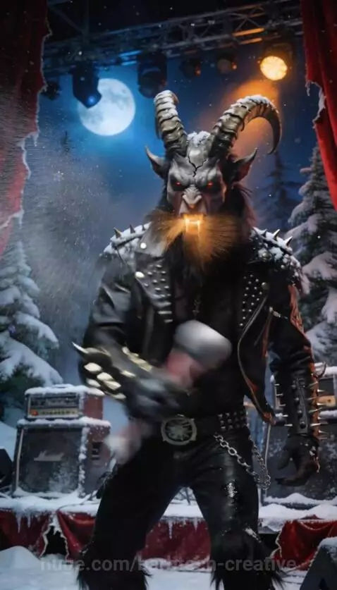 Heavy metal christmas monsters by barbtech-creative
