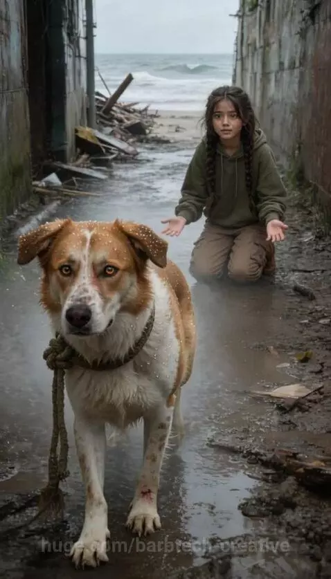 Children and animals working together to build shelters and garden in a lush, green settlement.