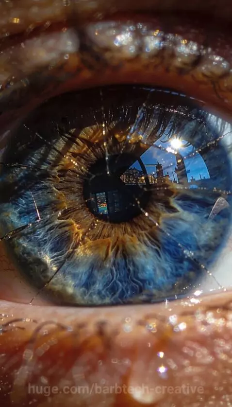Close-up of a face made of cracked earth with golden light emanating from a fissure.