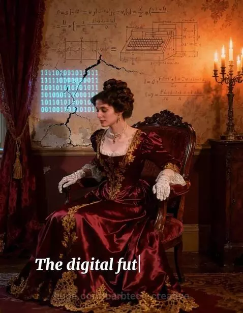 Collage of diverse women archetypes: librarian, queen, knight, scientist, astronaut, artist, shaping history and the future.