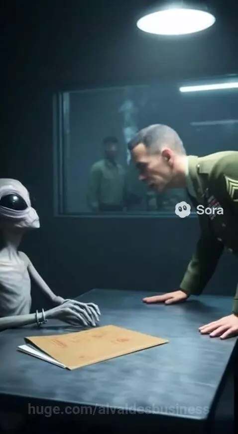 Alien interrogation # 2 by alvaldesbusiness
