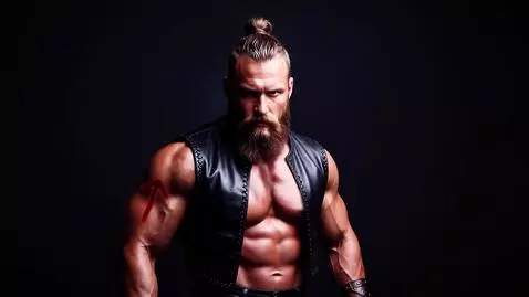 Collage of AI-generated cyborgs, sci-fi warfare, a rock band, and a man waking up screaming.