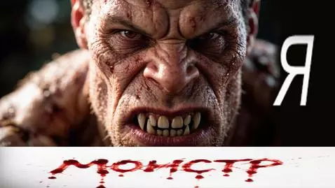 A monstrous, horned creature with red eyes and blood-covered skin attacking people in a dark, urban setting.