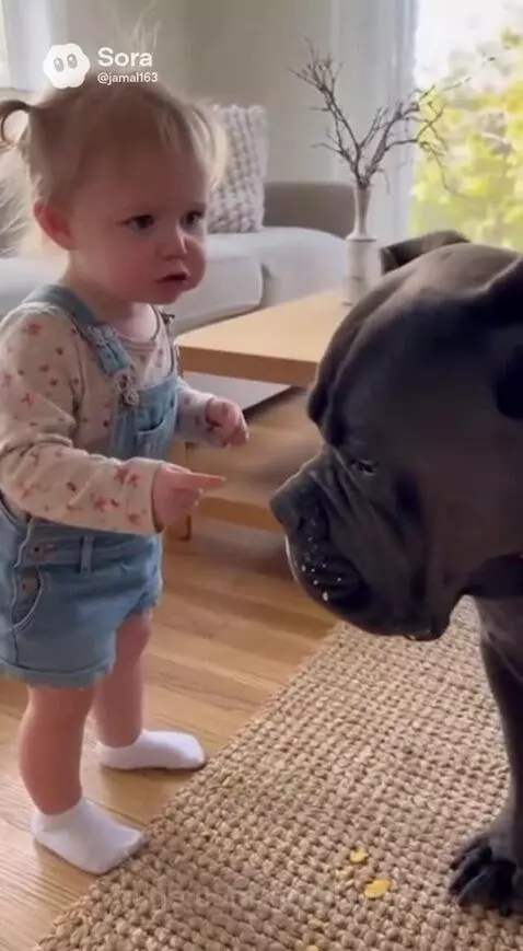 lil girl and the cane Corso  ( inspired by Huge creators) by gorillaceo