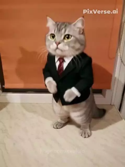 Bezukhov's Cat Gray Muzzle takes its first steps in dance by svololo