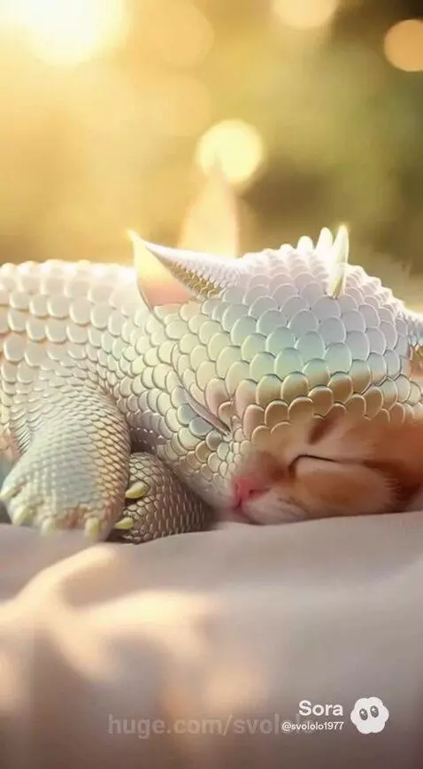 The kitten turned into a dragon by svololo