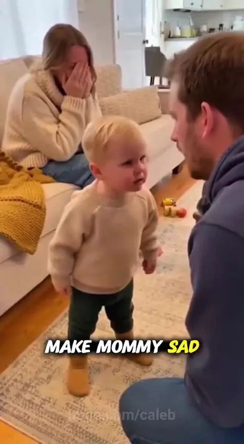 Baby makes dad apologise to his mother by caleb