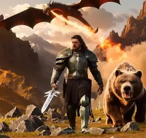 A warrior meets an orc by criman