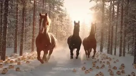 Horses are in a hurry for the New Year by swetlana