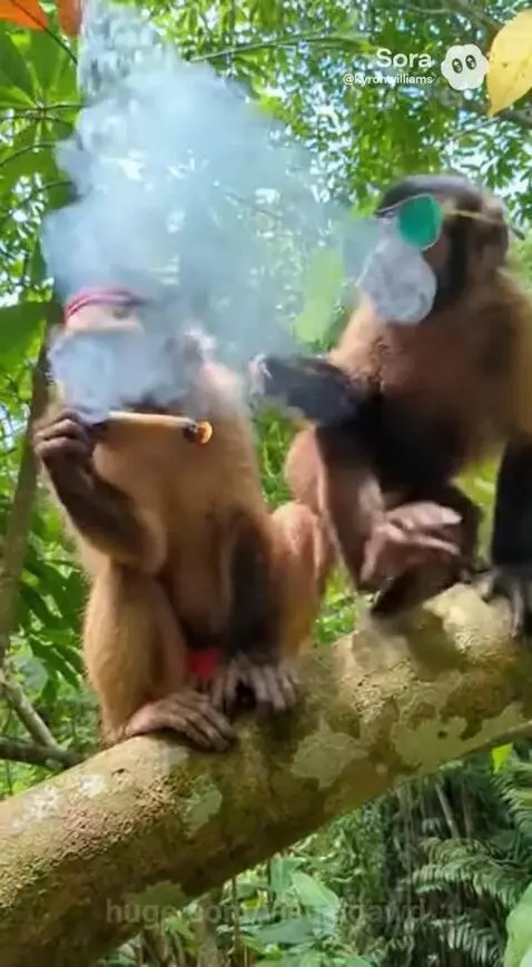 2 Monkeys Fight Over Blunt by visualgawd