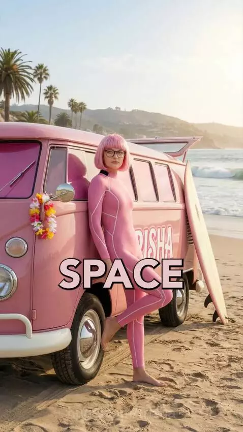 Pink Campervan by trisha