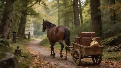 Woman in pink Robin Hood outfit aims arrow at a horse and cart, with pink creatures emerging.