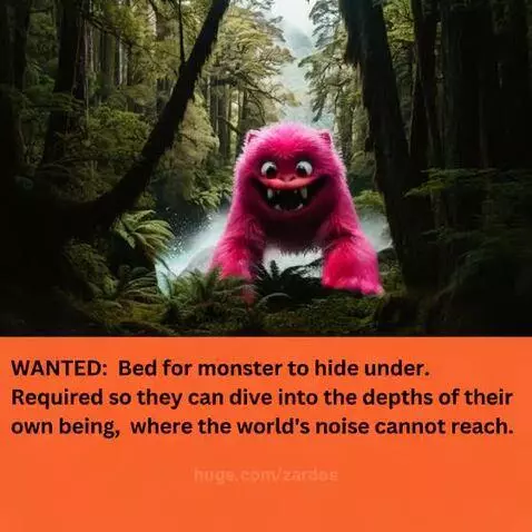 Wanted: Bed for monster to hide under by zardos