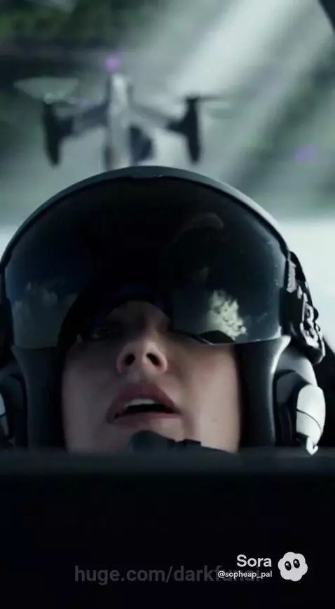 Aerial view of a jungle with a bomb explosion, a pilot in a helmet, and a fighter jet flying overhead.