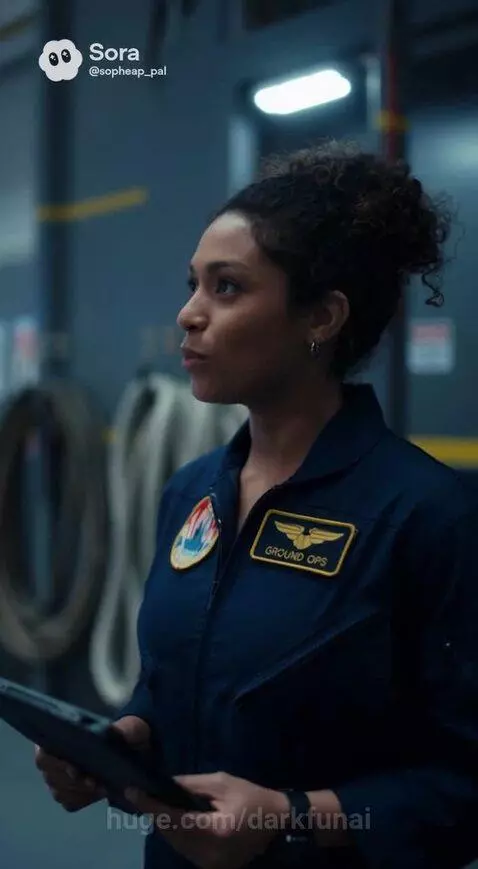 Man in flight suit concerned about empty rocket fuel tanks, then satisfied as fuel is pumped.