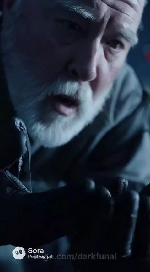 Person in tactical gear on snowy mountain ridge at night, with a rescue aircraft descending.