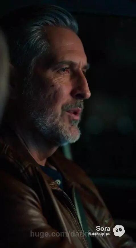 Couple in a car at night, illuminated by neon lights, during a romantic proposal.