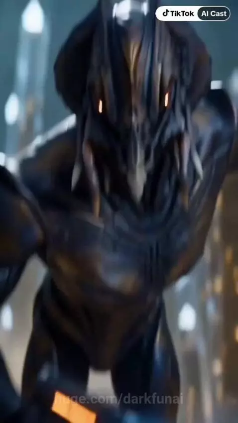 Woman in futuristic suit with glowing blue gauntlets fights alien creatures, joined by a man with a blaster.