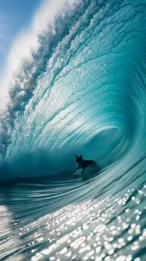 Dog surfing by aimagic