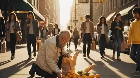 Child helped oldman by hamid