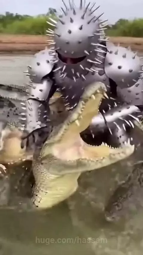 Wild Animals mes with shield man by hassam