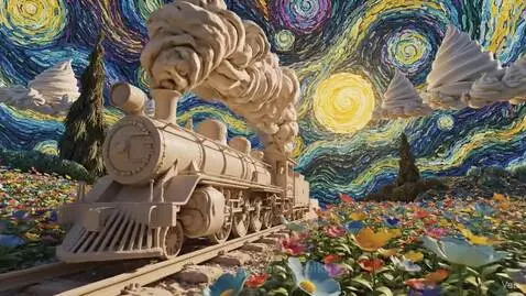 A vintage steam train puffing fluffy cream-like white smoke by mohsinsheikh33