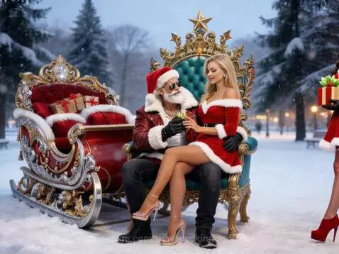 Santa's Favorite Stop of the Night by maxbreckinridge