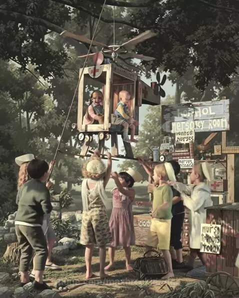 Kids and a Helicopter by maxbreckinridge