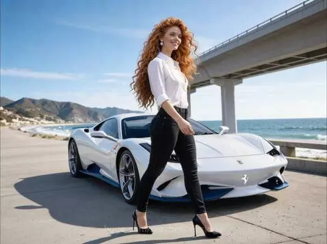 Riley and the white Ferrari by maxbreckinridge