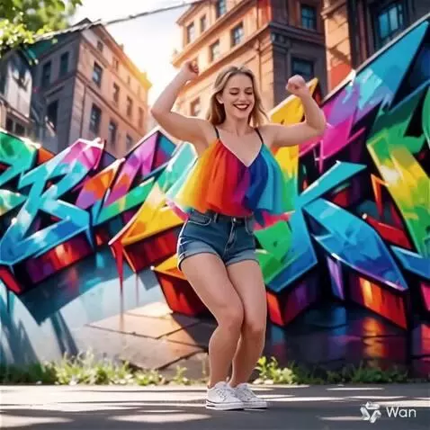 Street art girl breakdancing by alexnk