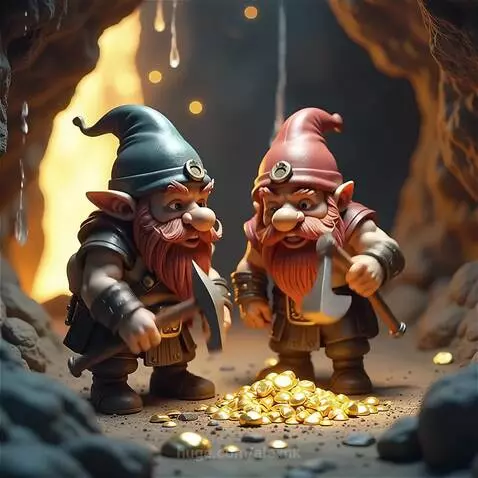 Dwarves mine for gold by alexnk