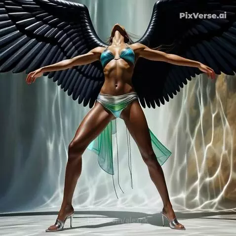 Ebony wings unfold, the ascent of a fallen angel by alexnk