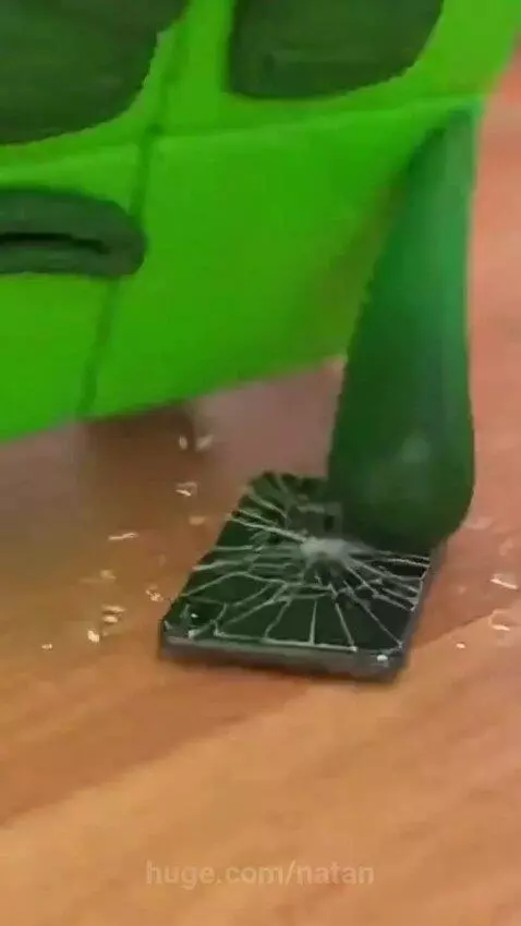 Number Four crying after breaking a phone, with Number Eight looking stern.