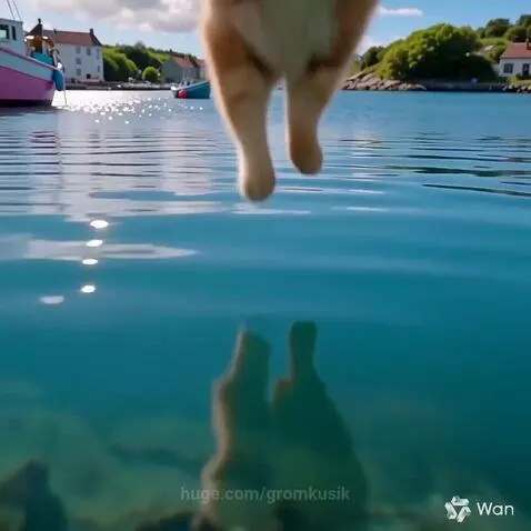 Cat fisherman by gromkusik