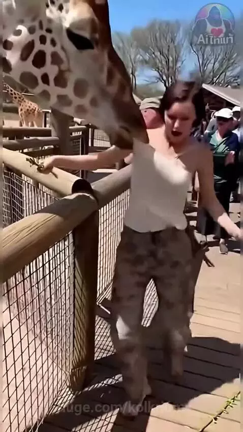 How giraffe 🦒 treat with women 😲🥺🙍 by hassam