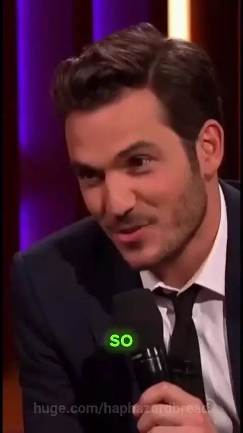 Young boy with microphone explaining that his mommy is the queen of the house.