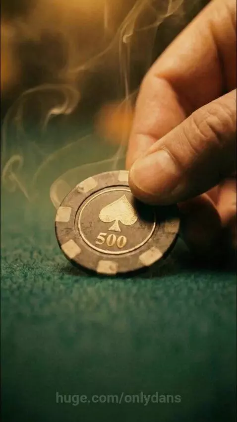 Poker players at a table with chips and cards, themed like a financial event.