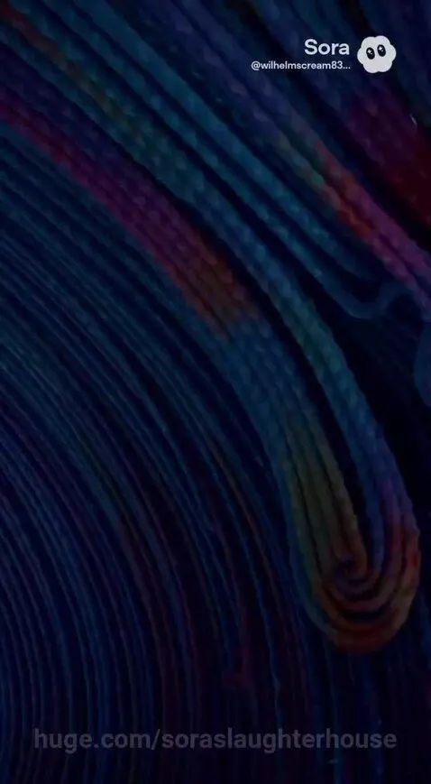 Fantastical landscape and ocean waves made of colorful yarn and braided textures.