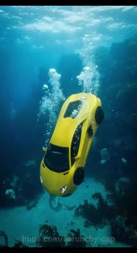 Golden retriever pulling unconscious owner from submerged car after crash.