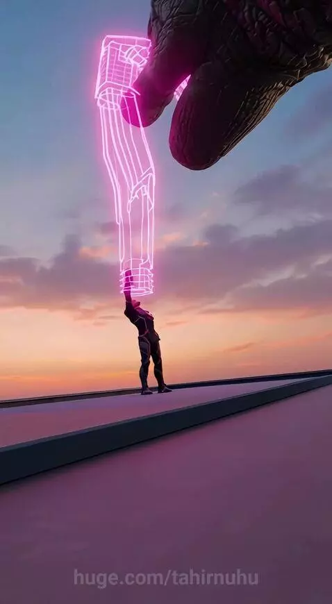 Godzilla roaring with orange eyes and fiery spikes, facing a hero in a futuristic suit holding pink energy.