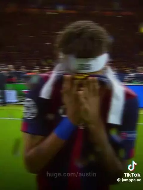 Neymar Jr. on a muddy field, looking exhausted, with a flashlight on his leg, then celebrating with arms raised.