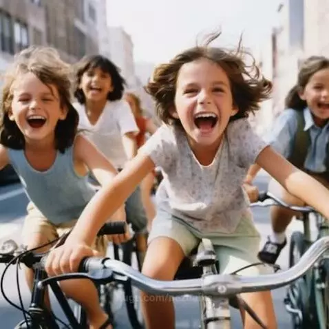 Children playing outdoors in a field, evoking a sense of nostalgia and happy childhood memories.