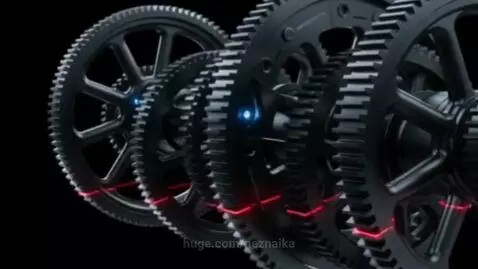 Abstract gears and cracked earth transform into a glowing heart symbolizing hope amidst destruction.
