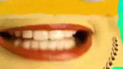 Animated character in pixelated sunglasses rapping next to a bag of Super Sour Splaat Snacks with neon geometric background.