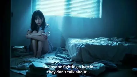 Promotional poster for the short film 'You Are Not Alone' featuring a teenage girl looking hopeful.