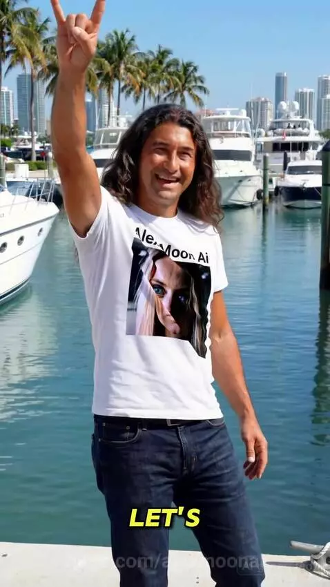 Filmmaker on a dock smiling and announcing his film won an award.